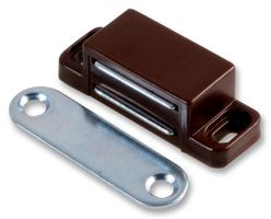 D00845 - Small (46mm) Brown Magnetic Cabinet Catches, 10 Pack