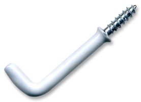 D01193 - 1 1/4" (32mm) Shouldered Hooks - White, 10 Pack