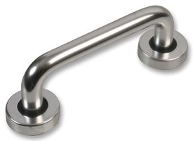 D01209 - D Pull Handle Aluminium 6" (152mm) & Rose Fittings 3/4" (19mm)