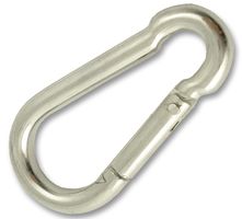 CH07EGP10 - 7mm Galvanised Carabiner Snap Hook, 10 Pack