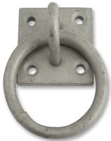 RPT01GP2 - 50mm x 50mm Metal HDG Ring On Plate - 2 Pack