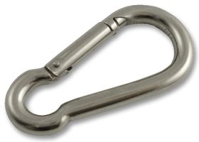 CH05SSP2 - 5mm Stainless Steel Carabiner Snap Hooks, 2 Pack