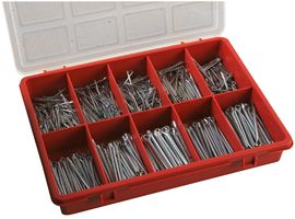 D01837 - Split Pin / Cotter Pin Assortment Pack, 650 Piece