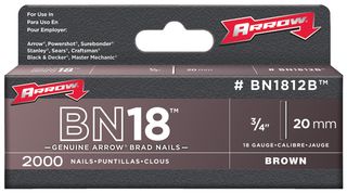 BN1812B - 20mm Steel Brad Nails, Brown 2000 Pack