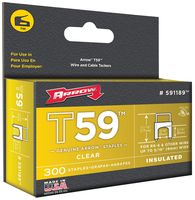 591189 - 8mm x 8mm Clear Insulated Staples, 300 Pack