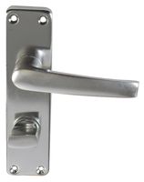 D02112 - Stafford Lever Latch Bathroom Door Handles, Pair Aluminium