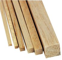 BW9595 - 9.5mm x 9.5mm x 915mm Balsa Strip, 5 Pack