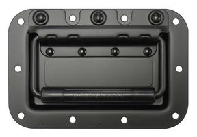 H7151K - Rivet Protected Recessed Handle 90 Double Sprung 18Ga Steel 15mm Grip Black