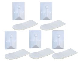 61330 - Self Adhesive Plastic Hooks - 30mm x 18mm, 5 Pack