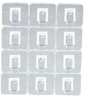 61336 - Clear Self Adhesive Wire Clips 17mm x 15mm - 12 Pack