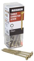 TCN60200B - 6mm x 200mm T30 Torx Timber Connector Screws, 25 Pack