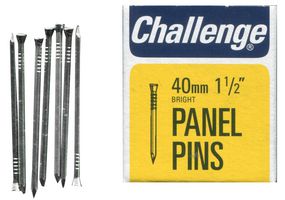 10612 - 1 1/2" (40mm) Bright Panel Pins, 40g Pack