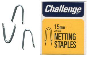 11202 - 5/8" (15mm) Zinc Plated Netting Staples, 40g Pack
