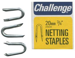 11204 - 3/4" (20mm) Zinc Plated Netting Staples, 40g Pack