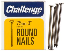 12010 - 3" (75mm) Bright Round Nails, 225g Pack