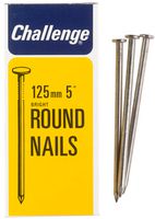 12036 - 5" (125mm) Bright Round Nails, 500g Pack