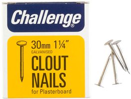 12030 - 1 1/4" (30mm) Galvanised Clout Nails for Plasterboard, 225g Pack