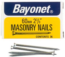 12212 - 2 3/8" (60mm) Zinc Plated Masonry Nails, 36 Pack