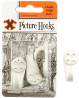 12848 - Large Hard Wall Picture Hanging Hooks, 3 Pack