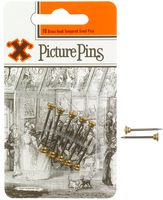 12830 - Brass Head Picture Pins, 10 Pack