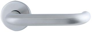 NB321/60-SP-SSS - NB321 RTD Round Lever Door Handles on Rose, Stainless Steel