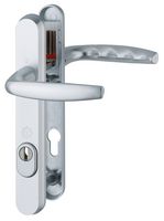 3625680 - Atlanta Short Fixing Aluminium Lever Security UPVC Double Glazed Door Handles, 44mm Door Thickness