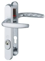 3625701 - Atlanta Short Fixing Aluminium Lever Security UPVC Double Glazed Door Handles, 70mm Door Thickness