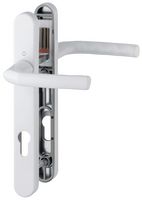 3627087 - Birmingham Short Fixing Aluminium Lever UPVC Double Glazed Door Handles, 44mm Door Thickness, White
