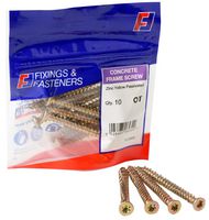10CFS102 - 7.5mm x 102mm Torx Concrete Frame Screws, 10 Pack