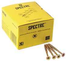 SPE6180Y - 6mm x 180mm Yellow Countersunk Pozidriv Advanced Wood Screws, 100 Pack