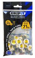 GP1525 - Yellow Plasterboard Fixings Requiring 15mm Hole, 25 Pack