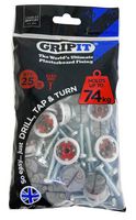 GP1825 - Red Plasterboard Fixings Requiring 18mm Hole, 25 Pack