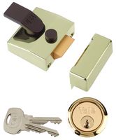 B-85-BLX-PB-40 - Deadlocking Security Night Latch Lock, Brass - 40mm Backset