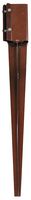 PSB75600 - 3" x 3" (75mm x 75mm) Bolt Secure Drive in Fence Post Spike, Oxide Red