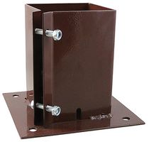 BDB100 - 4" x 4" (100mm x 100mm) Bolt Down Fence Post Shoe, Oxide Red