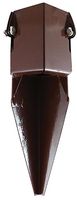 RS100 - 4" x 4" (100mm x 100mm) Bolt Secure Fence Post Repair Spike, Oxide Red