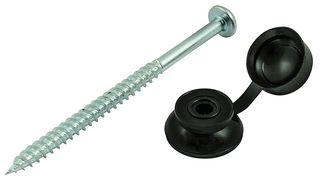 CSFB - 5mm x 80mm Roofing Corrugated Sheet Fixings, Black - 50 Pack