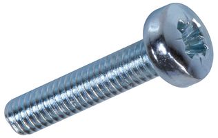M2.5 12 PRSTMC Z100 - M2.5 x 12mm Steel BZP Pan Head Pozidriv Machine Screws, 100 Pack