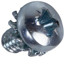 081.58.423 - M4 x 6mm ZP Steel Pan Head Pozidriv Machine Sems Screw with Serrated Washer