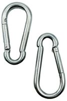 60924 - 7.5mm x 80mm Stainless Steel Snap Hooks, 2 Piece