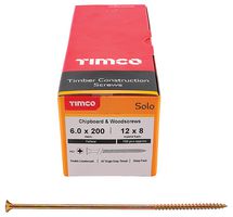 60200SOLOC - 6mm x 200mm Pozidriv Double Countersunk ZYP Solo Chipboard & Wood Screws, 100 Pack