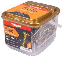 50060STUBY - 5mm x 60mm Pozidriv Double Countersunk ZYP Solo Wood Screws, Trade Tub 400 Pack