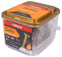 50080STUBY - 5mm x 80mm Pozidriv Double Countersunk ZYP Solo Wood Screws, Trade Tub 325 Pack