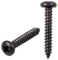 D03509 - 3.5mm x 32mm Pozidriv Pan Head Black Zinc Plated Self Tapping Screws, 50 Pack