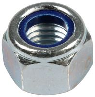 MEMNYNP12Z - M12 BZP Steel Nylon Collared Lock Nuts, 100 Pack