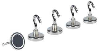 GH1660 - 47mm x 36mm Magnetic Storage Hooks, 5 Piece