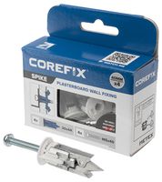 CFX121AS - M5 x 40mm Spike No Drill Self Driving Plasterboard Wall Fixings, 4 Pack