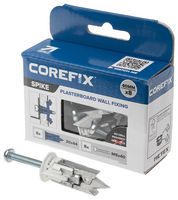 CFX122BS - M5 x 40mm Spike No Drill Self Driving Plasterboard Wall Fixings, 8 Pack