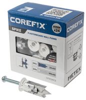 CFX124CS - M5 x 40mm Spike No Drill Self Driving Plasterboard Wall Fixings, 24 Pack