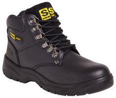 SS806SM 9 - Safety Hiker Boots, Black Size 9